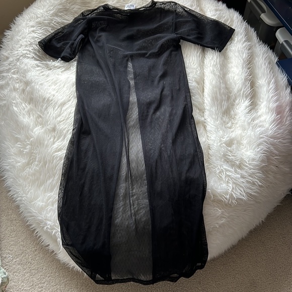 NWOT The Ragged Priest Slice Front Maxi Sheer T-Shirt Dress Black Size XS - Picture 7 of 11